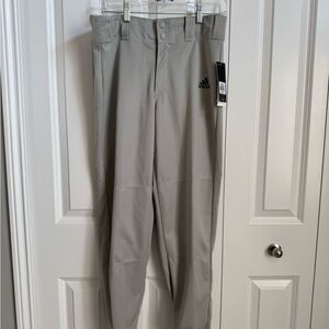 adidas Men's Light Gray Athletic Baseball Pants